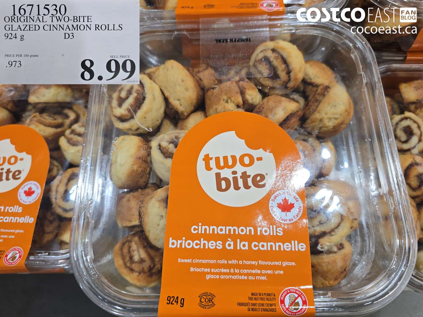 1671530 ORIGINAL TWO-BITE GLAZED CINNAMON ROLLS 924 g $8.99