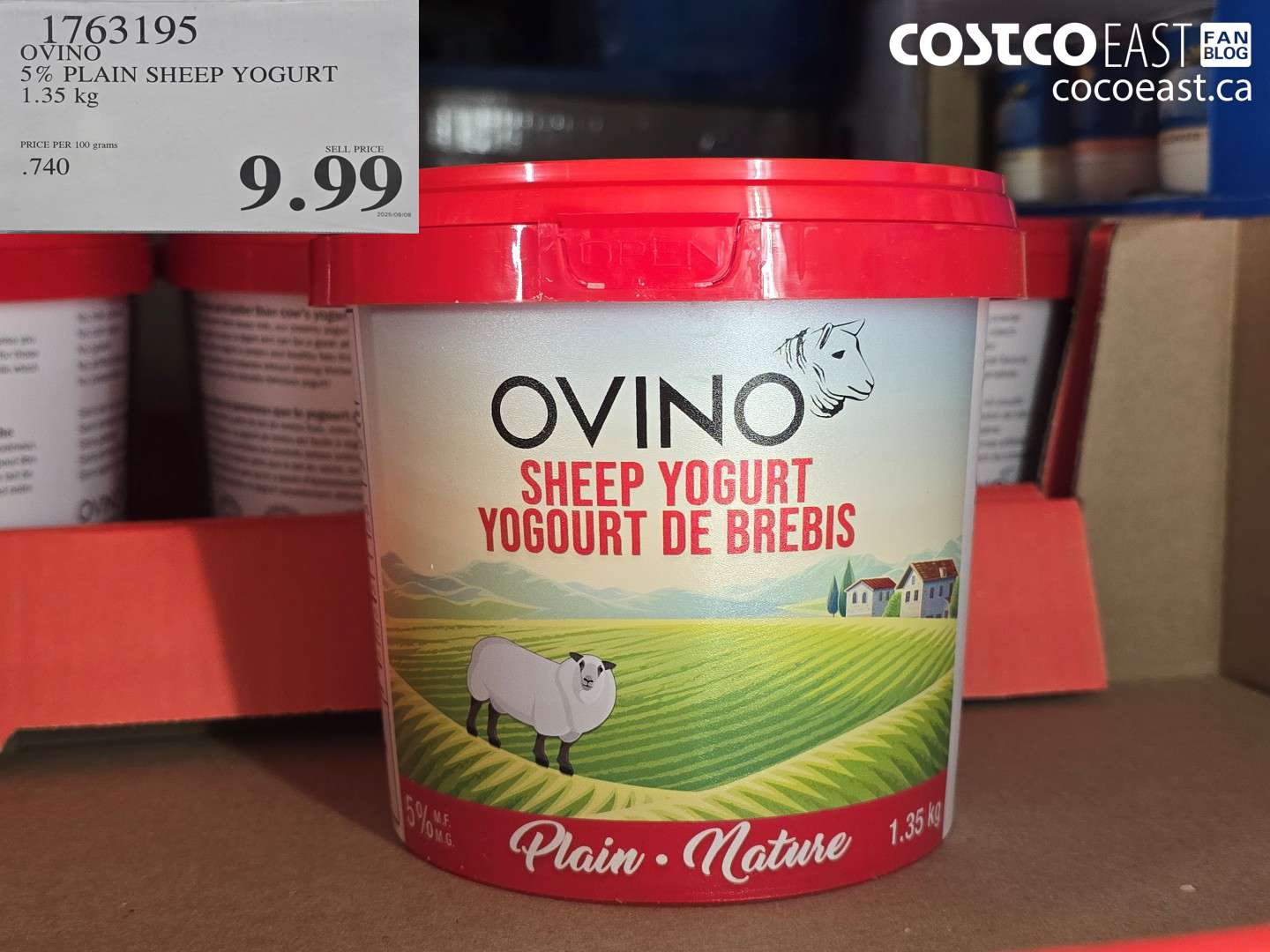1763195 OVINO 5% PLAIN SHEEP YOGURT 1.35k $9.99