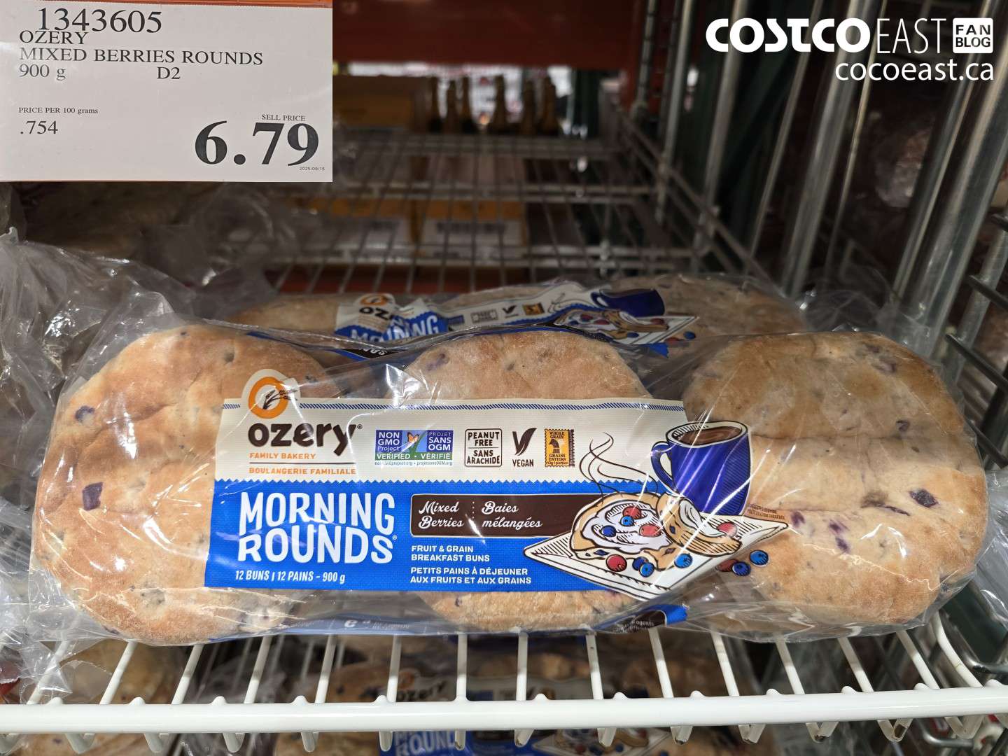 1343605 OZERY MIXED BERRIES ROUNDS 900 g $6.79