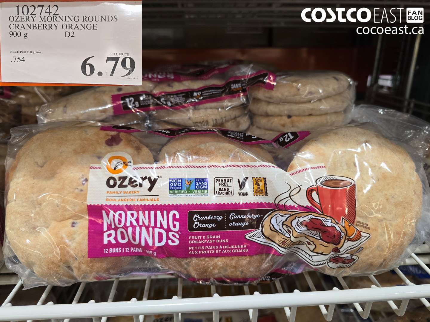 102742 OZERY MORNING ROUNDS CRANBERRY ORANGE 900 g $6.79