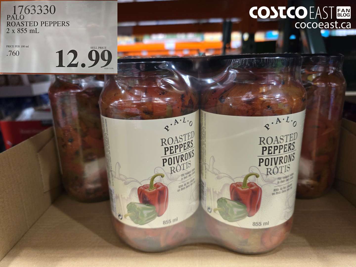 1763330 PALO ROASTED PEPPERS 2 x 855 G $12.99