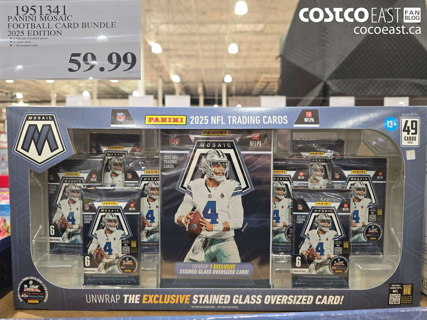 1951341 PANINI MOSAIC FOOTBALL CARD BUNDLE 2025 EDITION $59.99