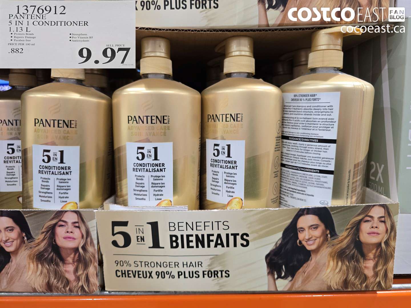 1376912 PANTENE 5 IN 1 CONDITIONER 1.13 L $9.97