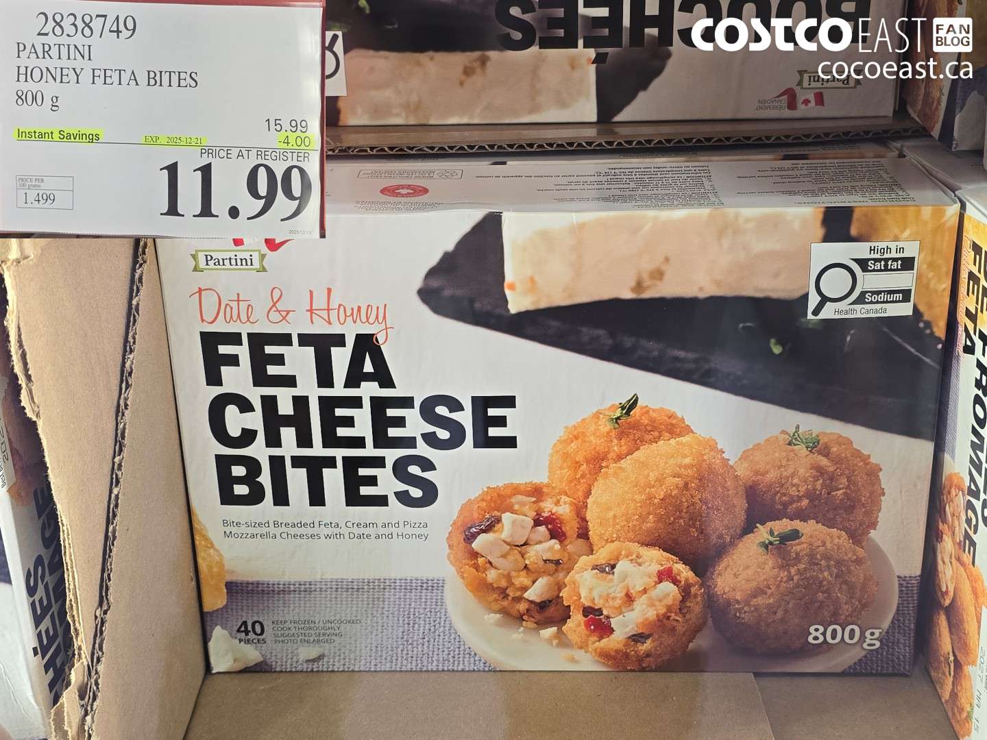 2838749 PARTINI HOT HONEY FETA BITES 800 g ($4.00 INSTANT SAVINGS EXPIRES ON 2025-12-21) $11.99