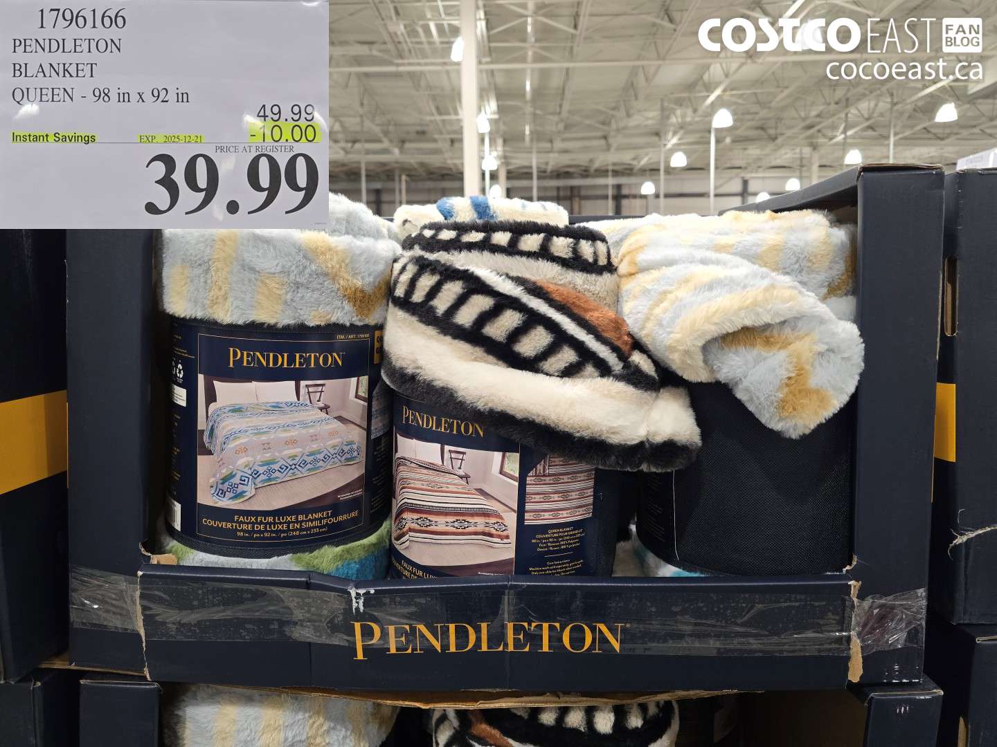 1796166 PENDLETON BLANKET QUEEN 98 IN X 92 IN ($10.00 INSTANT SAVINGS EXPIRES ON 2025-12-21) $39.99