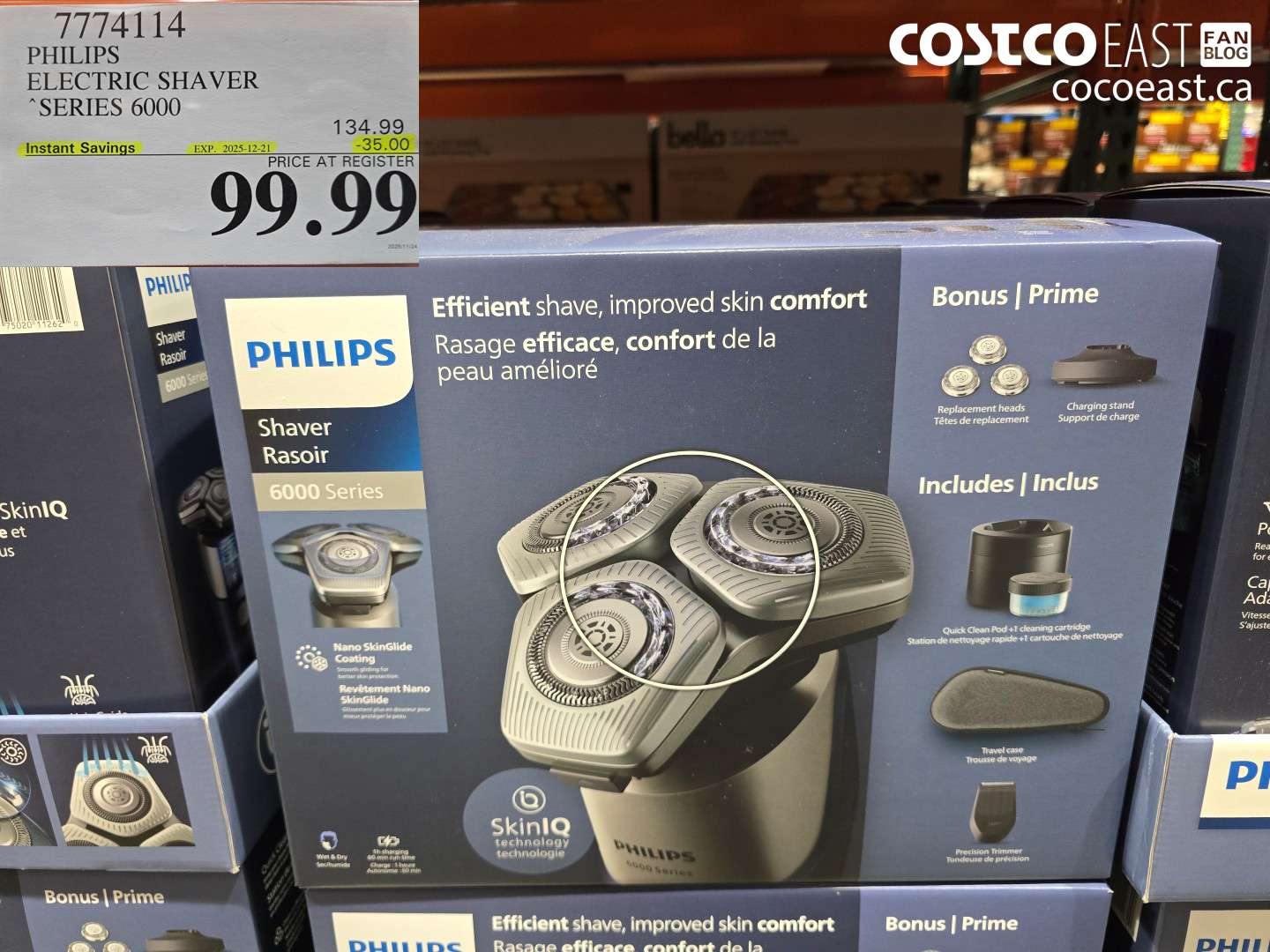 7774114 PHILIPS ELECTRIC SHAVER “SERIES 6000 ($35.00 INSTANT SAVINGS EXPIRES ON 2025-12-21) $99.99