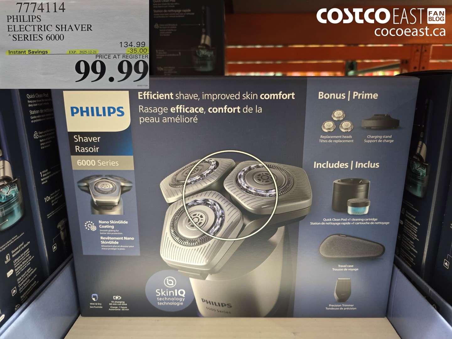 7774114 PHILIPS ELECTRIC SHAVER “SERIES 6000 ($35.00 INSTANT SAVINGS EXPIRES ON 2025-12-21) $99.99