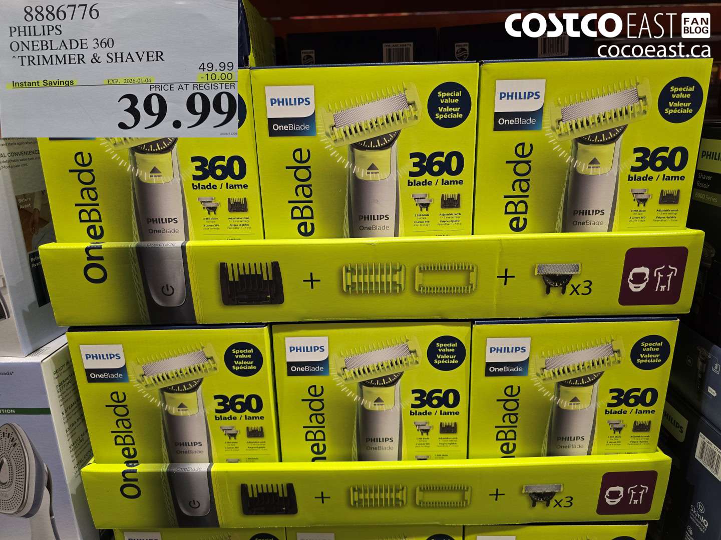 8886776 PHILIPS ONEBLADE 360 TRIMMER & SHAVER ($10.00 INSTANT SAVINGS EXPIRES ON 2026-01-04) $39.99