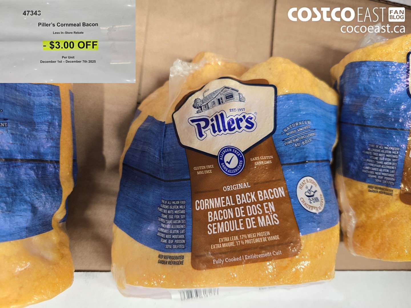 47343 PILLER'S CORNMEAL BACON ($3.00 INSTANT SAVINGS)