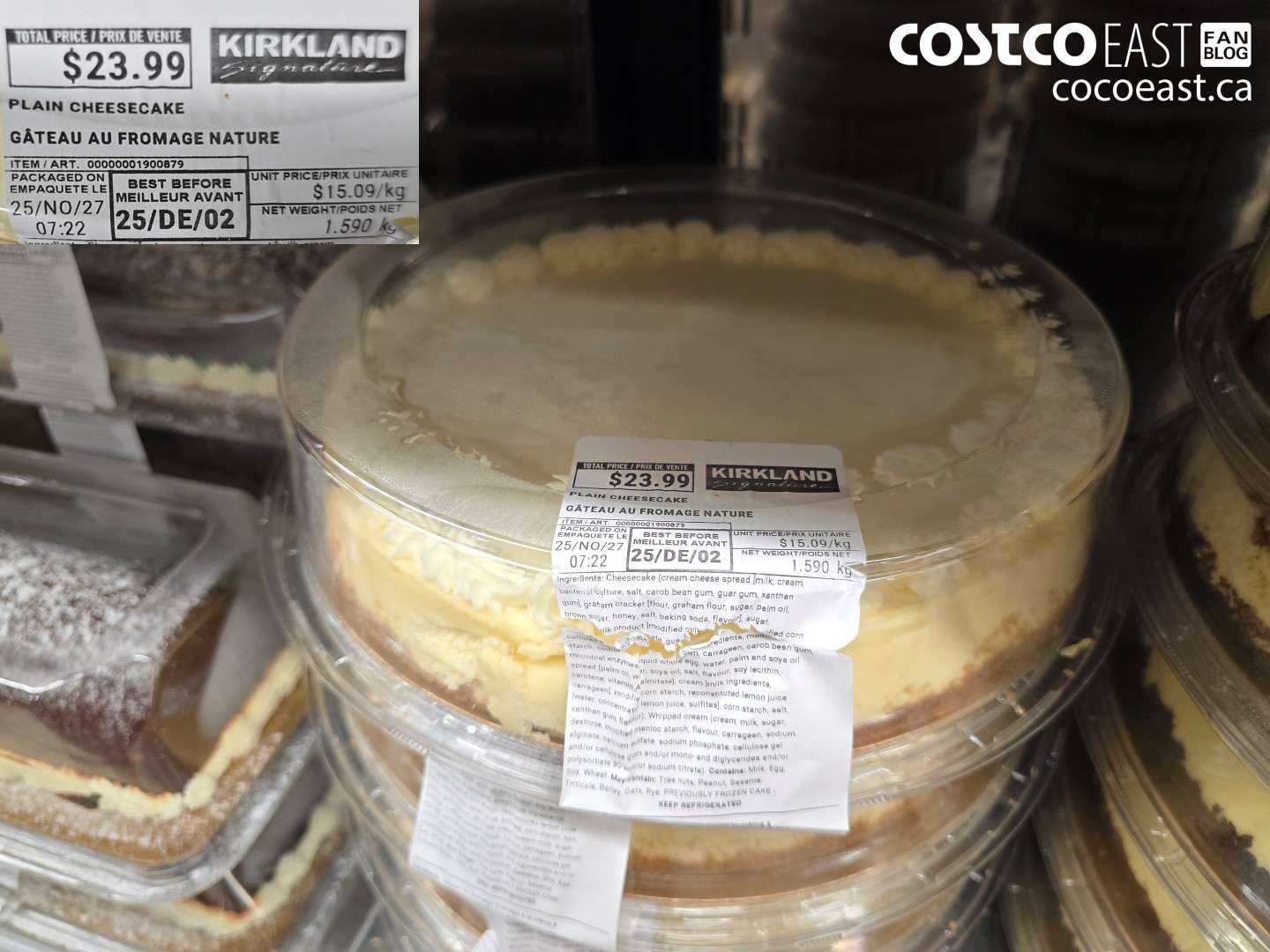 1900879 PLAIN CHEESECAKE $23.99