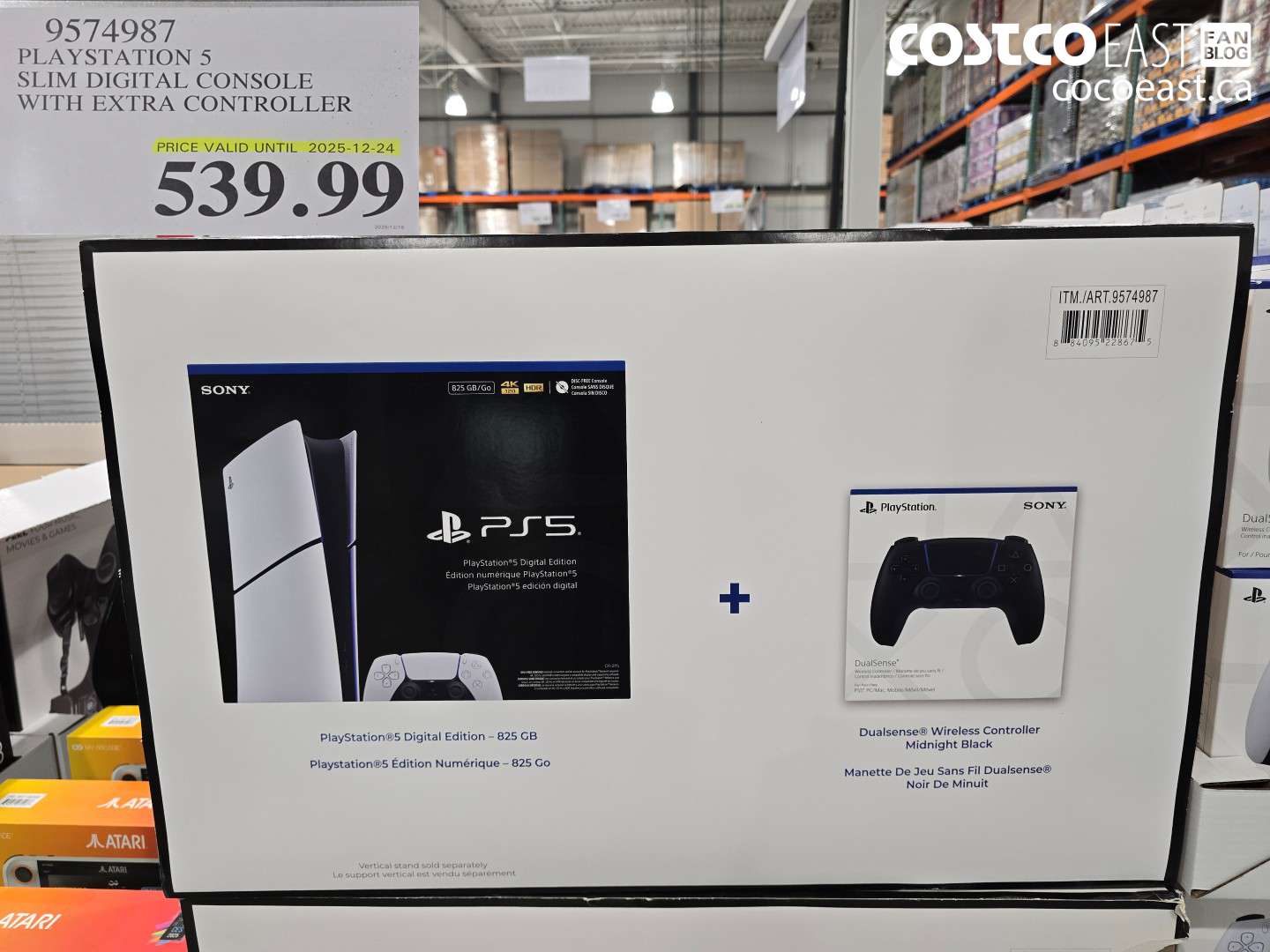 9574987 PLAYSTATION 5 SLIM DIGITAL CONSOLE WITH EXTRA CONTROLLER $539.99