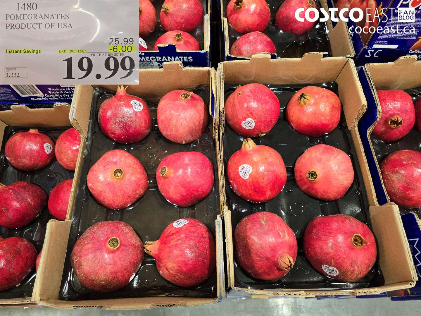 1480 POMEGRANATES PRODUCT OF USA ($6.00 INSTANT SAVINGS EXPIRES ON 2025-12-07) $19.99