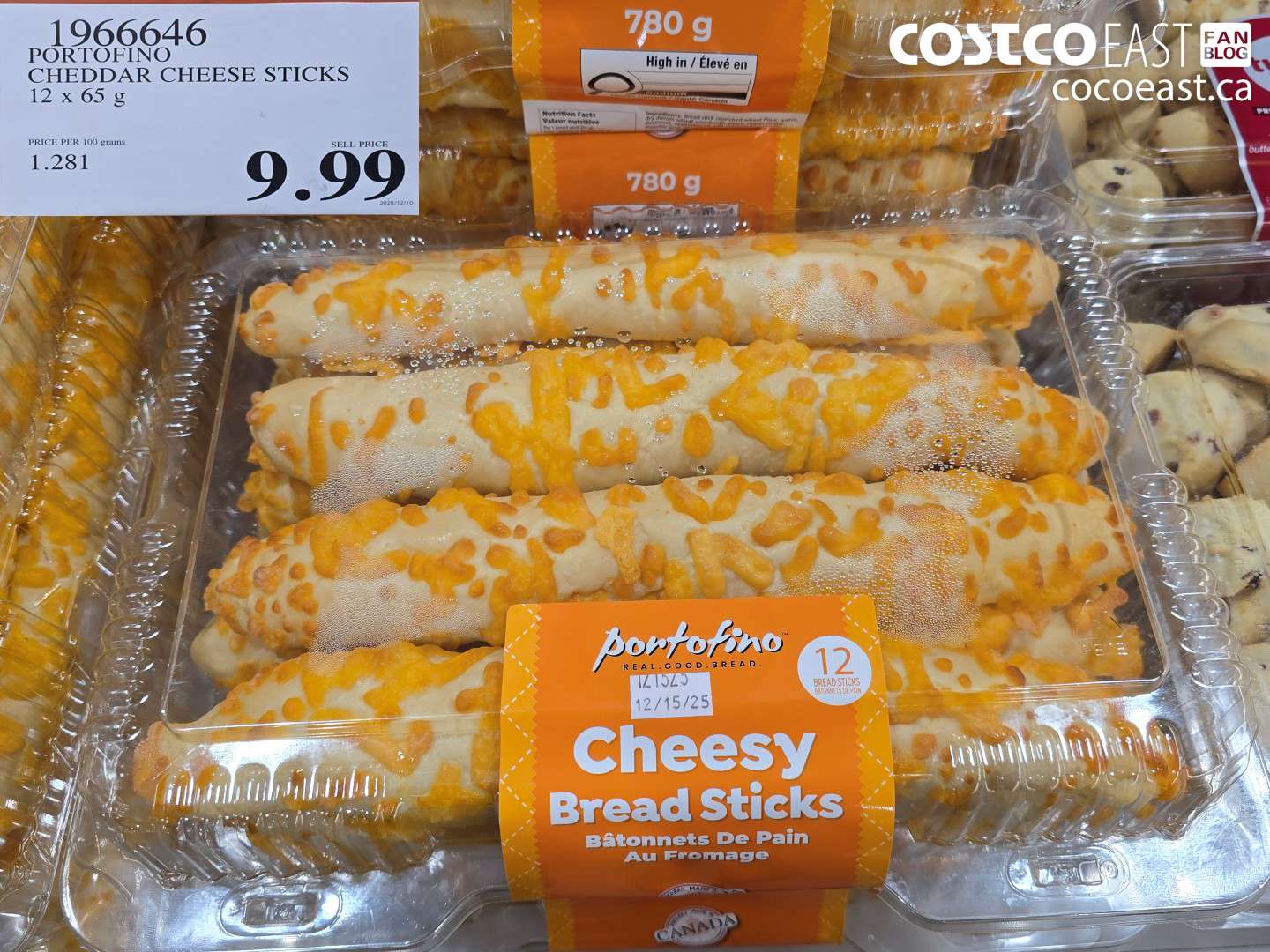 1966646 PORTOFINO CHEDDAR CHEESE STICKS 12 x 65 g $9.99