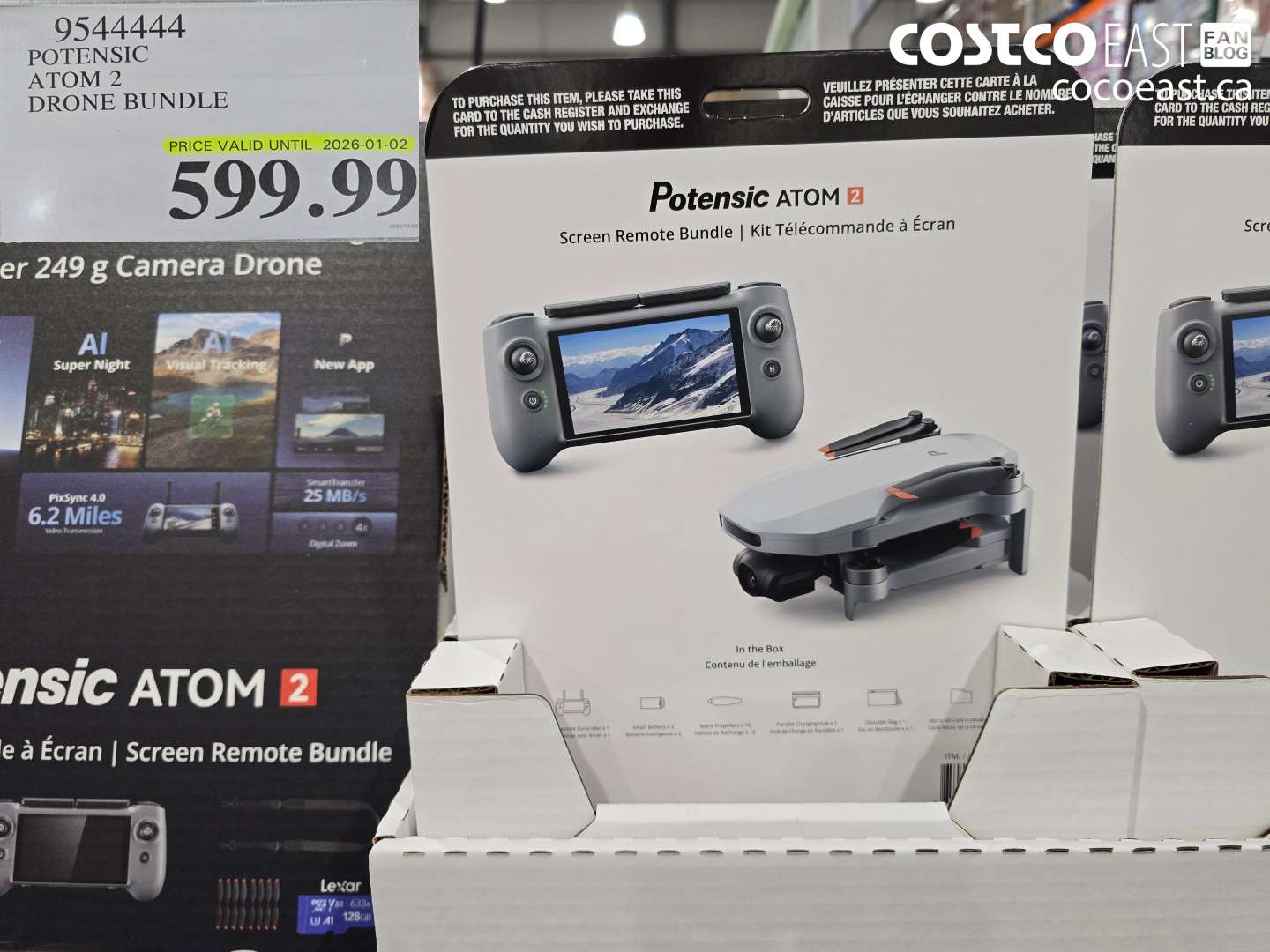 9544444 POTENSIC ATOM 2 DRONE BUNDLE $599.99