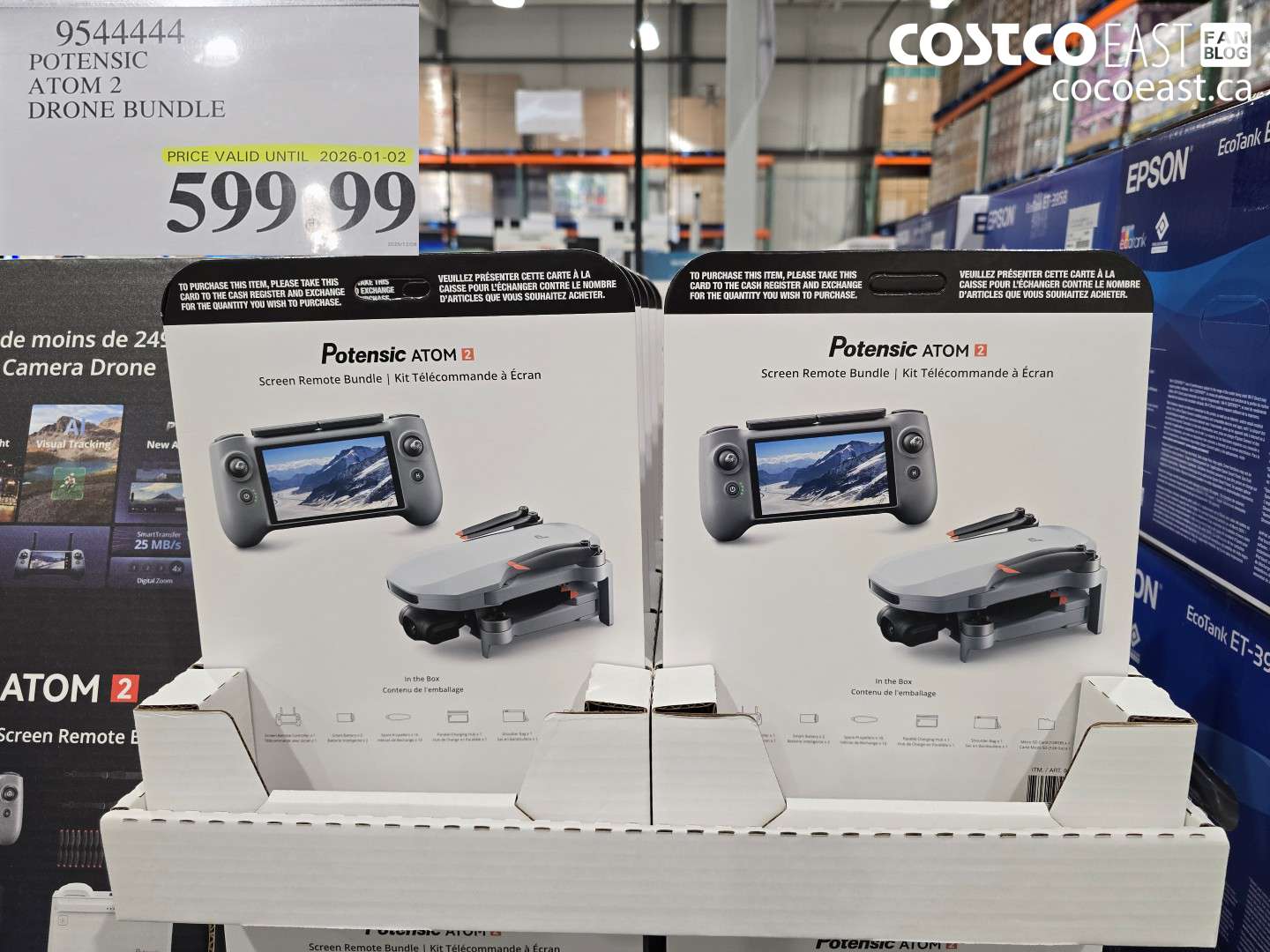 9544444 POTENSIC ATOM 2 DRONE BUNDLE $599.99