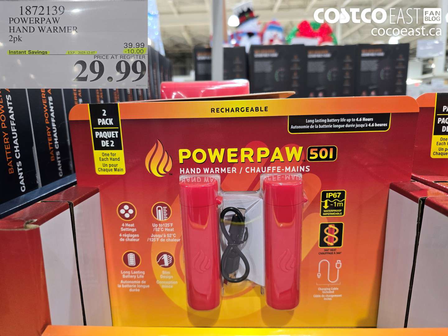 1872139 POWERPAW HAND WARMER 2pk ($10.00 INSTANT SAVINGS EXPIRES ON 2025-12-07) $29.99