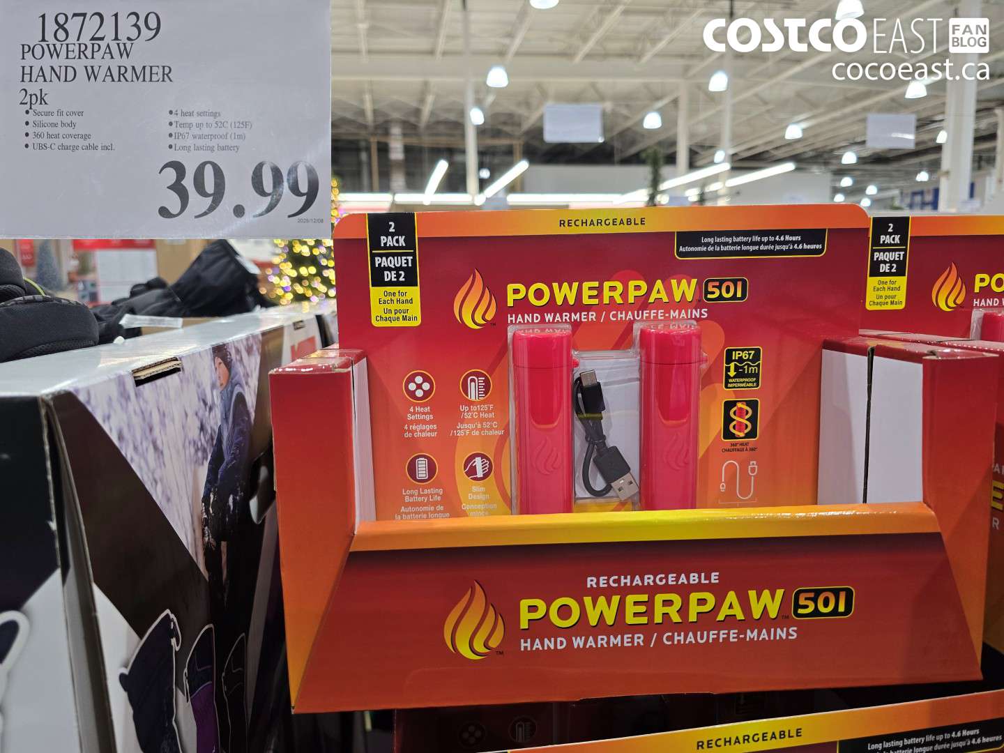 1872139 POWERPAW HAND WARMER 2pk $39.99