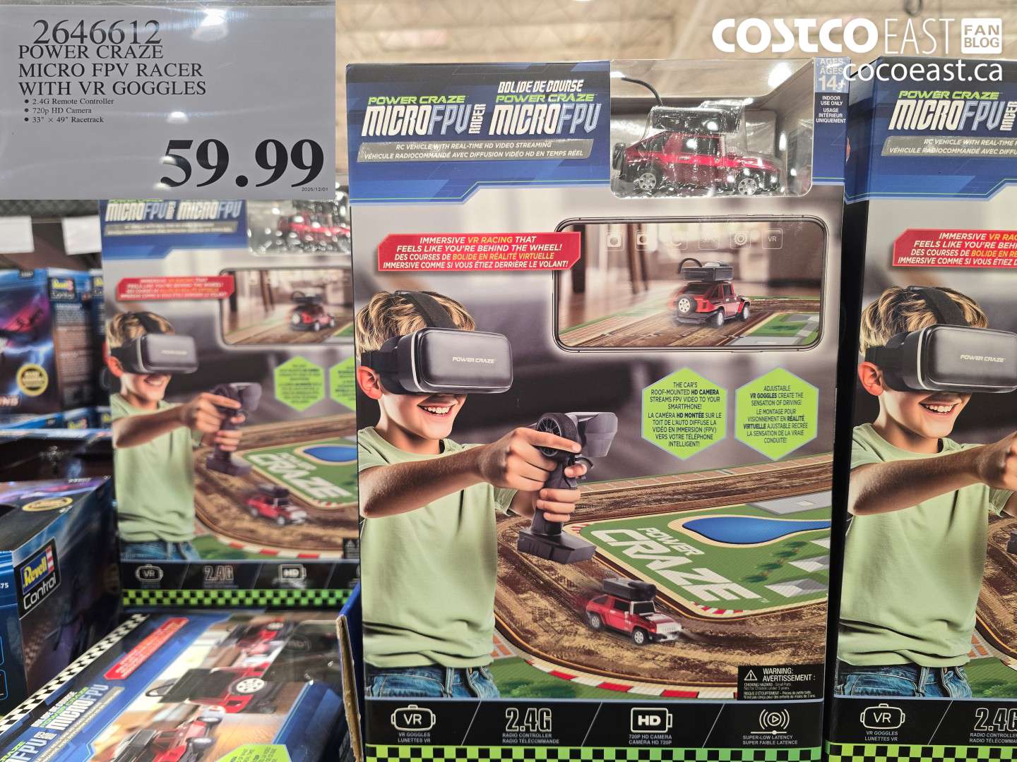 2646612 POWER CRAZE MICRO FPV RACER WITH VR GOGGLES $59.99