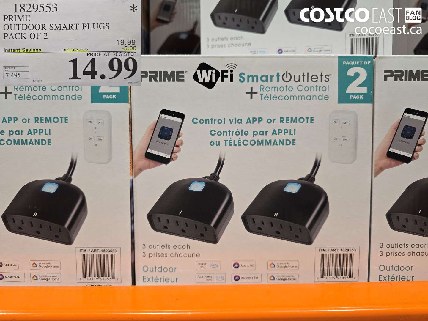 1829553 PRIME OUTDOOR SMART PLUGS PACK OF 2 ($5.00 INSTANT SAVINGS EXPIRES ON 2025-12-22) $14.99