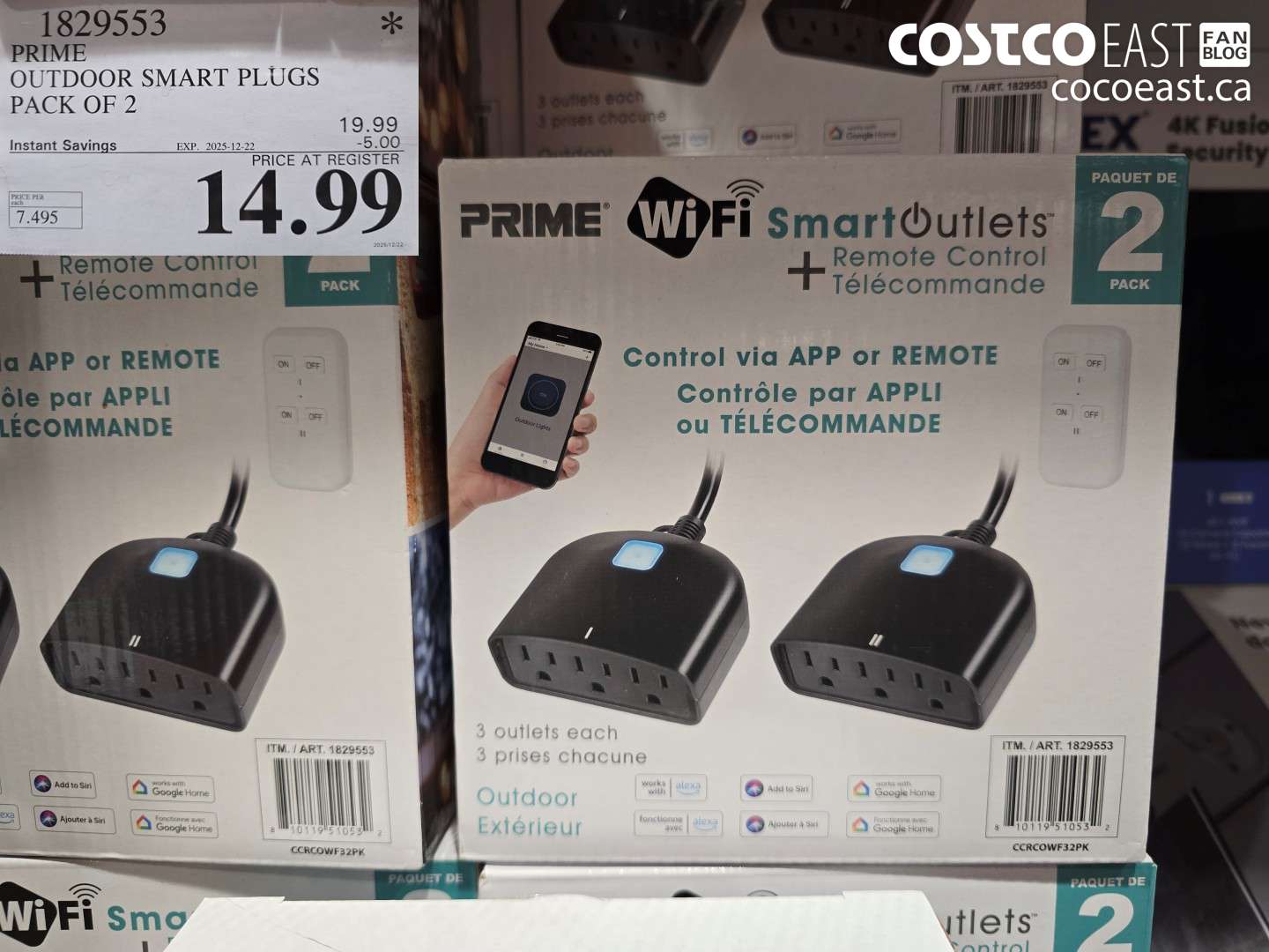 1829553 PRIME OUTDOOR SMART PLUGS PACK OF 2 ($5.00 INSTANT SAVINGS EXPIRES ON 2025-12-22) $14.99