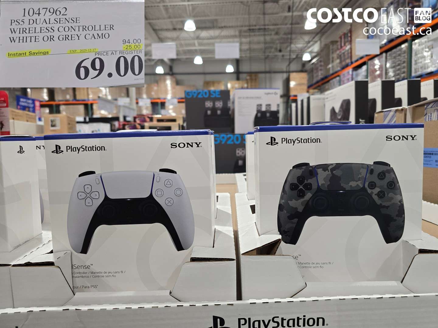 1047962 PS5 DUALSENSE WIRELESS CONTROLLER WHITE OR GREY CAMO ($25.00 INSTANT SAVINGS EXPIRES ON 2025-12-17) $69.00