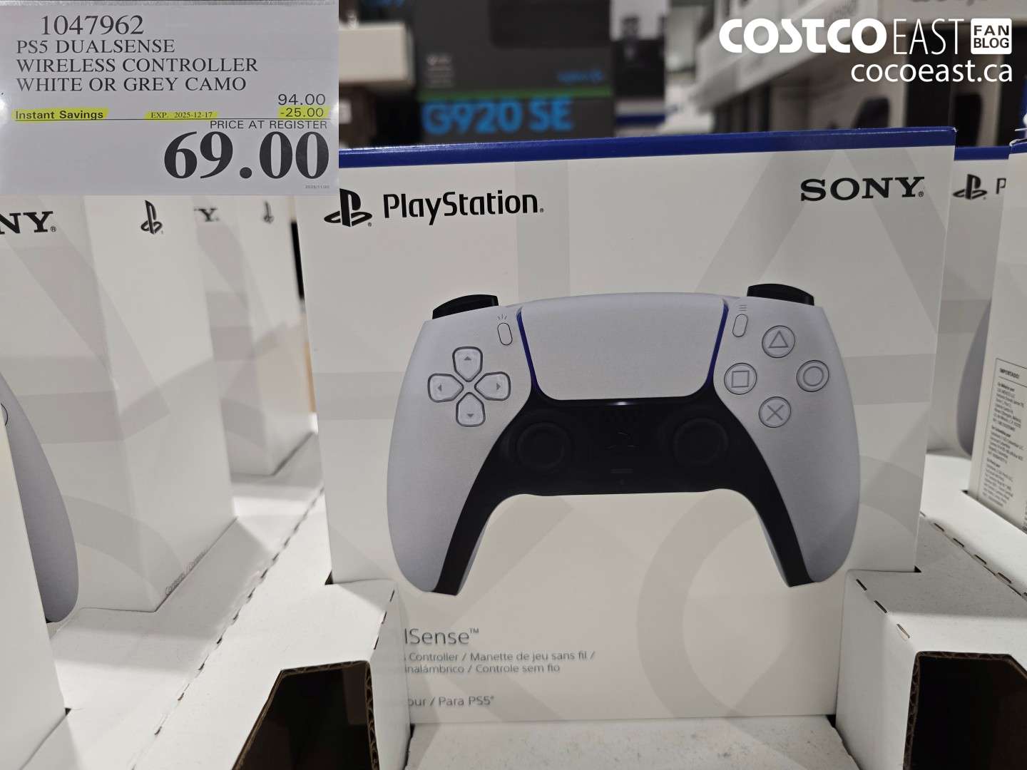1047962 PS5 DUALSENSE WIRELESS CONTROLLER WHITE OR GREY CAMO ($25.00 INSTANT SAVINGS EXPIRES ON 2025-12-17) $69.00