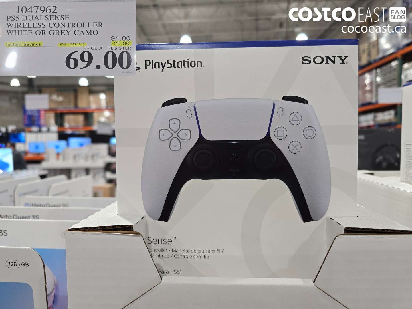 1047962 PS5 DUALSENSE WIRELESS CONTROLLER WHITE OR GREY CAMO ($25.00 INSTANT SAVINGS EXPIRES ON 2025-12-17) $69.00