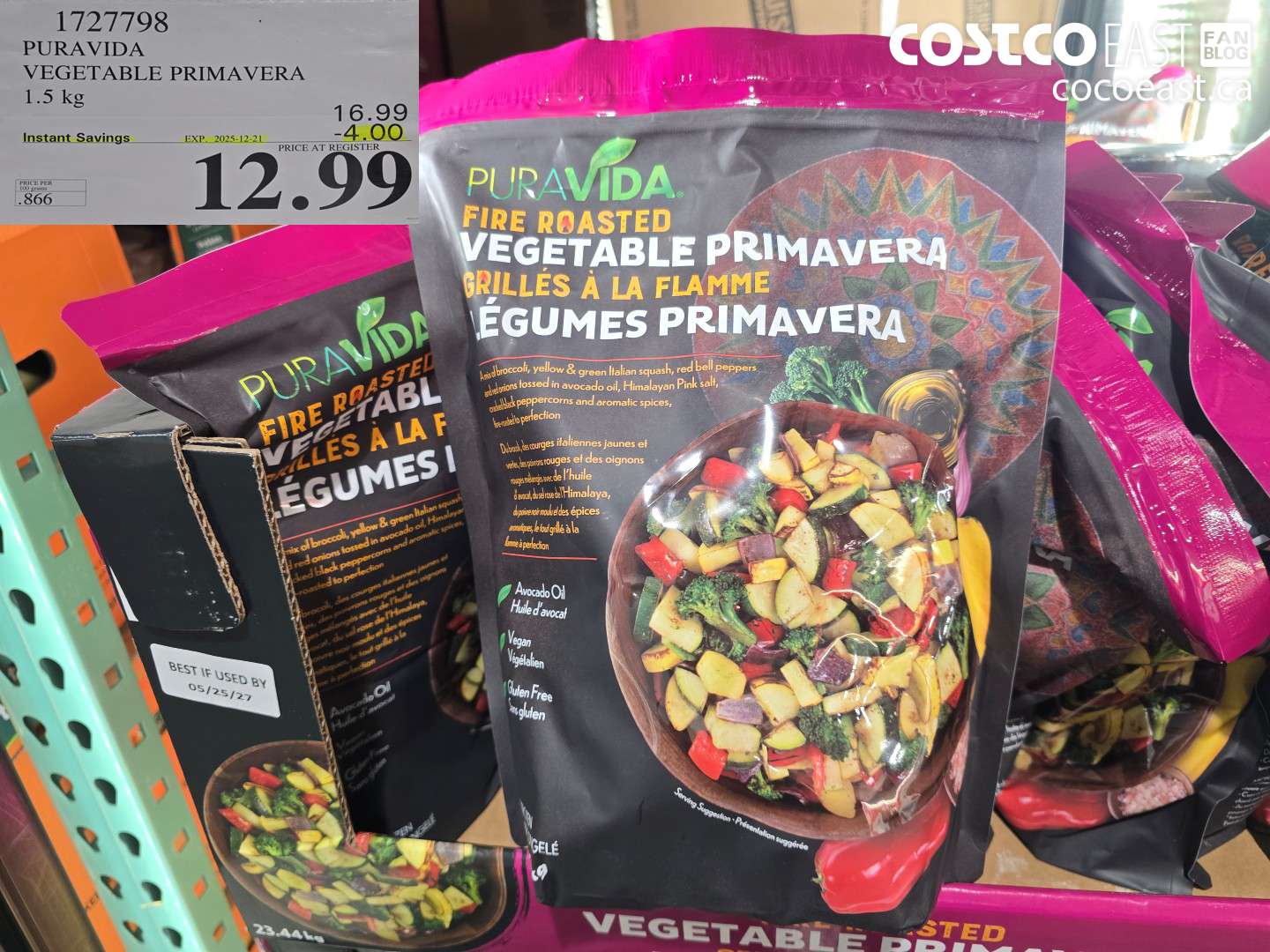 1727798 PURAVIDA VEGETABLE PRIMAVERA 1.5 kg ($4.00 INSTANT SAVINGS EXPIRES ON 2025-12-21) $12.99