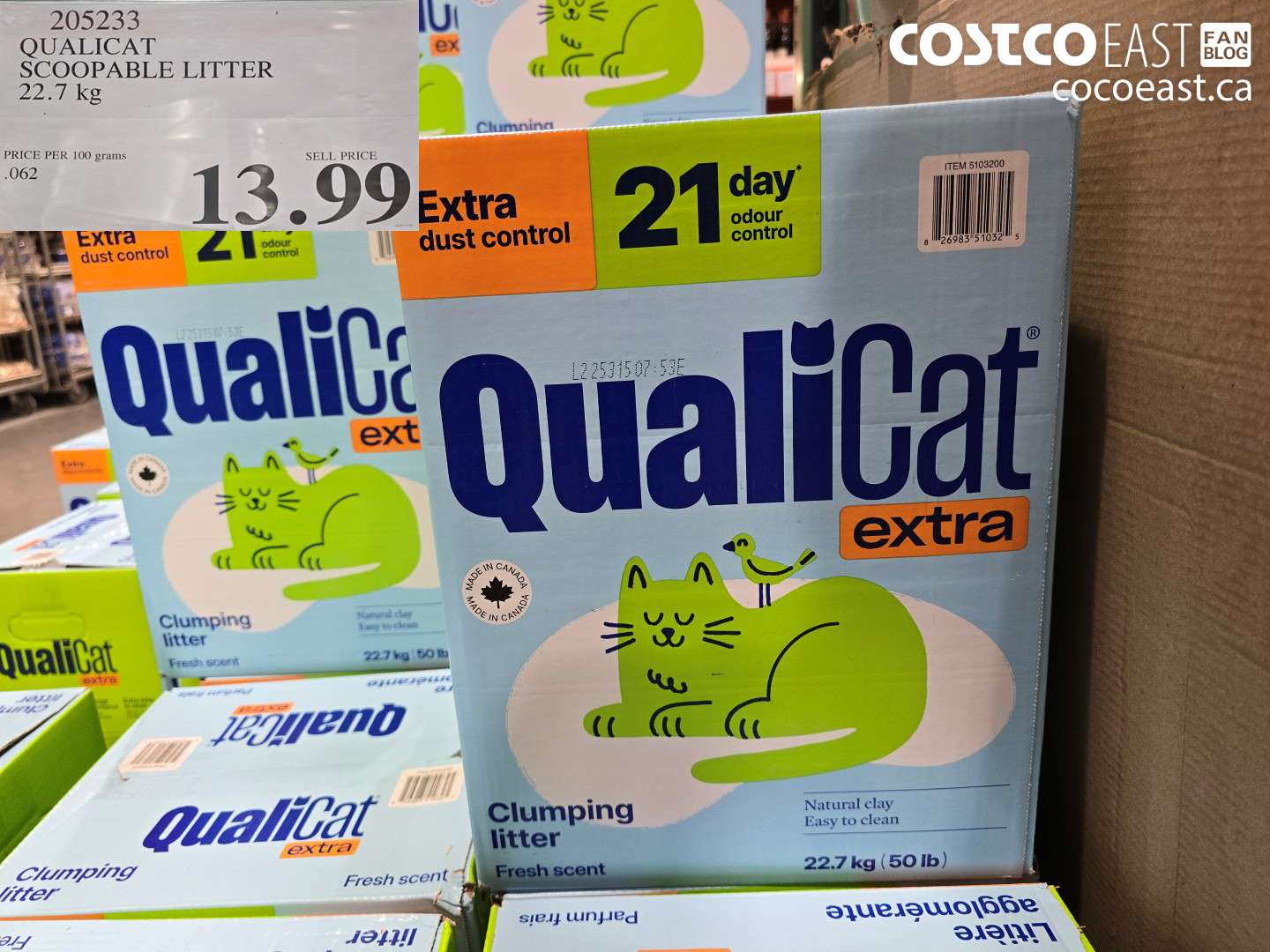 205233 QUALICAT SCOOPABLE LITTER 22.7 kg $13.99