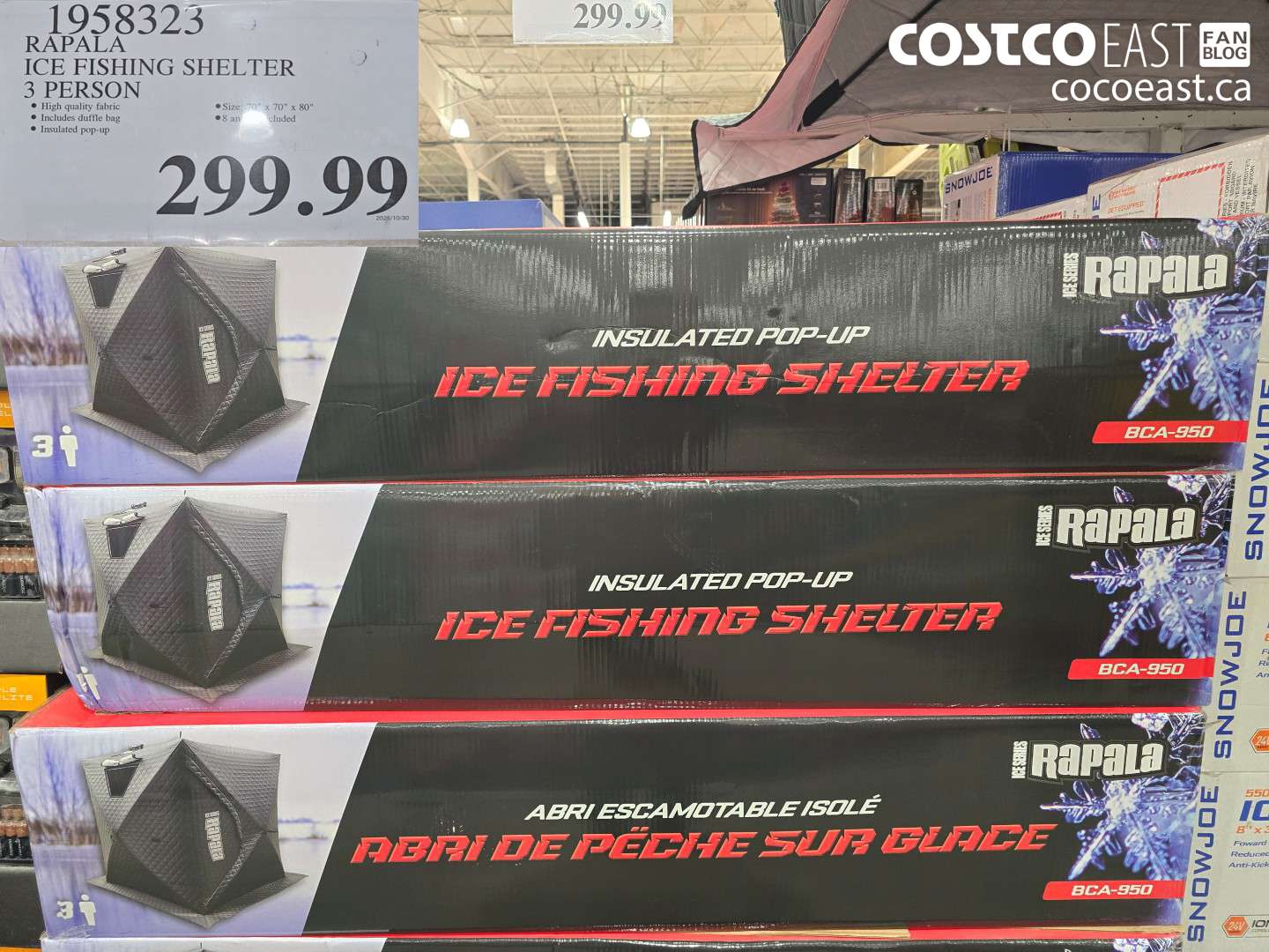 1958323 RAPALA ICE FISHING SHELTER 3 PERSON $299.99