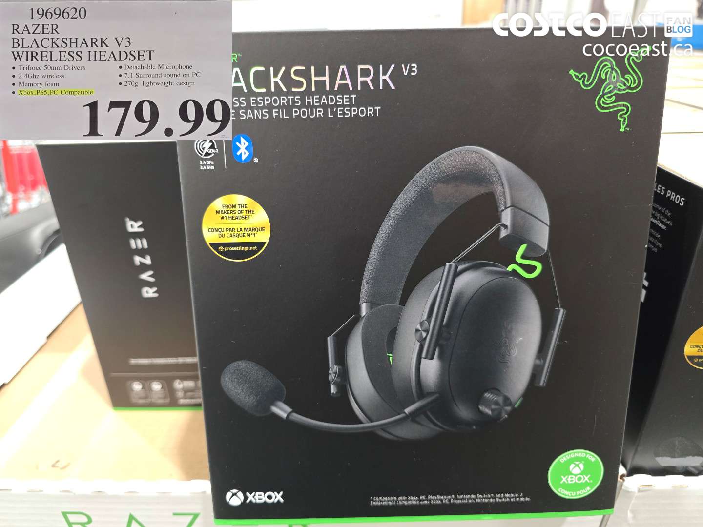 1969620 RAZER BLACKSHARK V3 WIRELESS HEADSET $179.99
