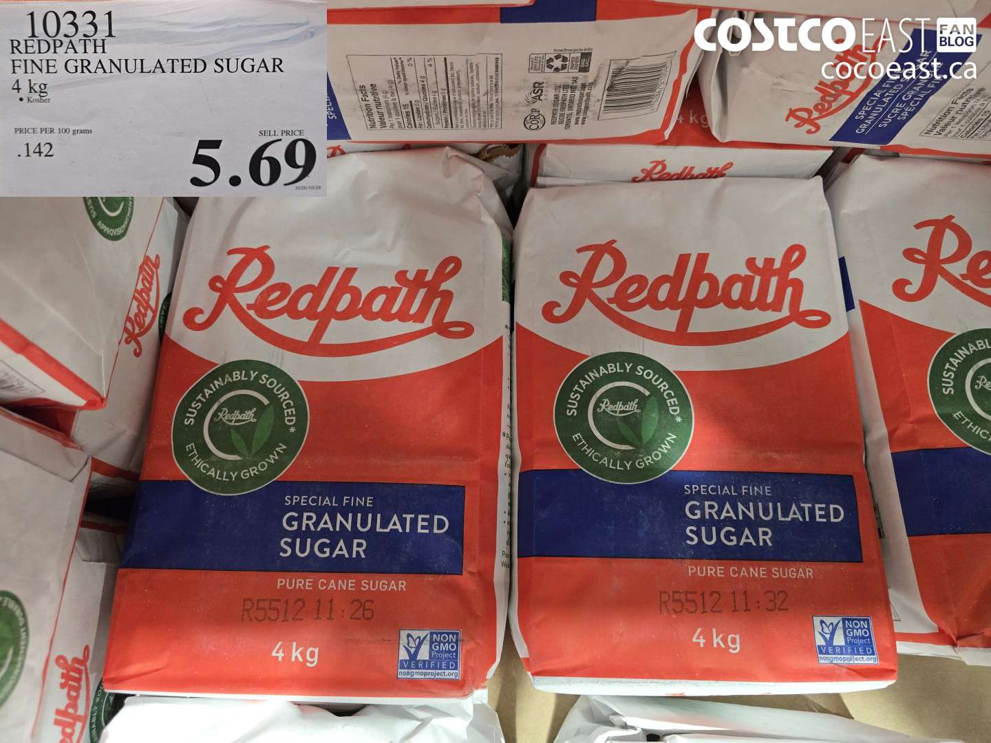 10331 REDPATH FINE GRANULATED SUGAR 4 KG $5.69