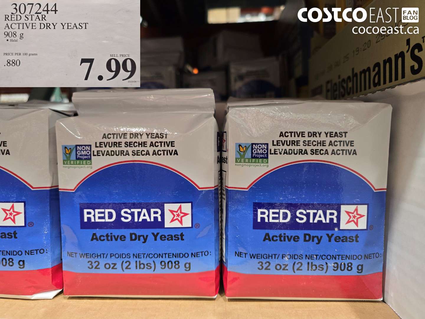 307244 RED STAR ACTIVE DRY YEAST 908 G $7.99
