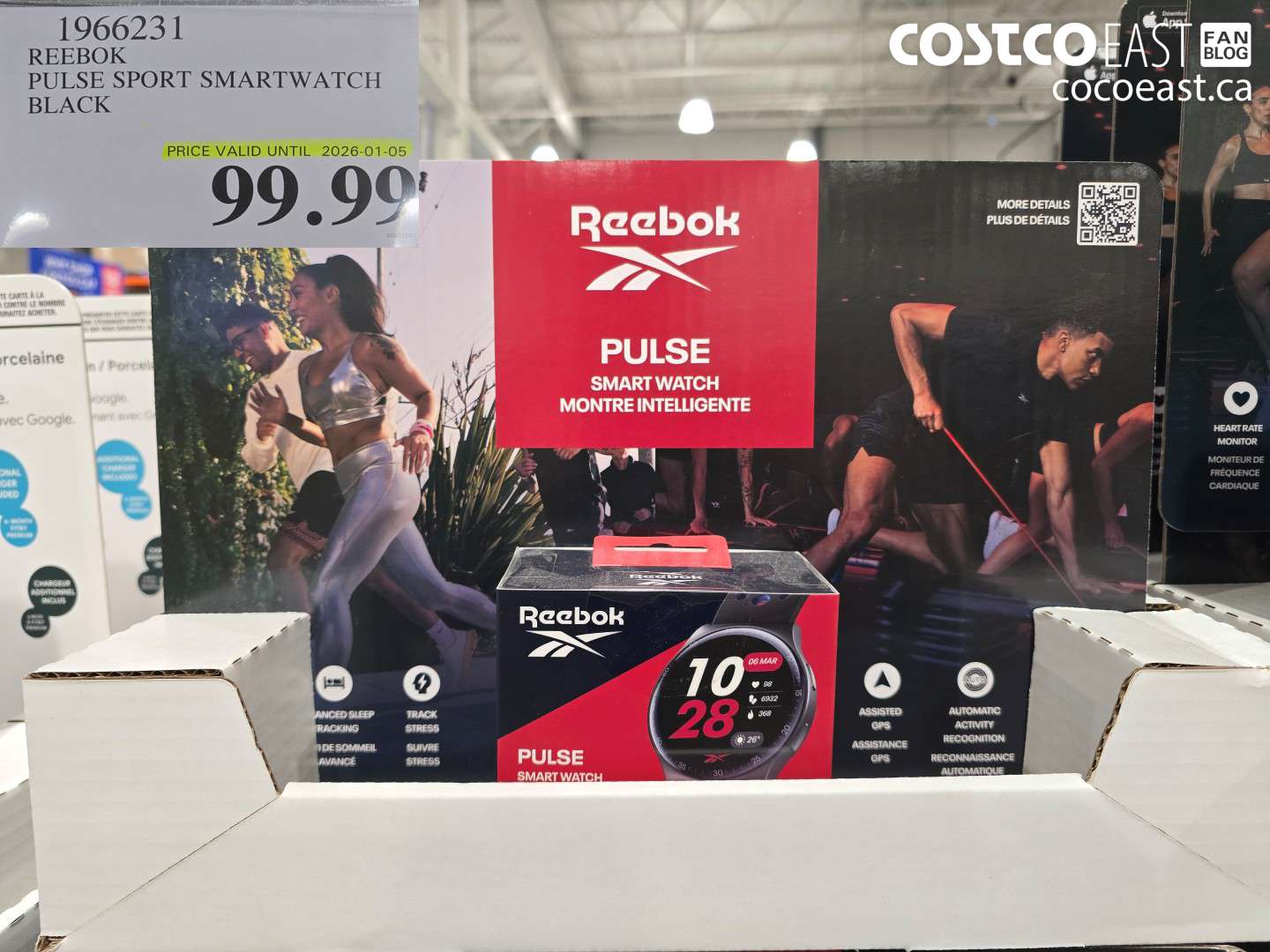 1966231 REEBOK PULSE SPORT SMARTWATCH BLACK $99.99