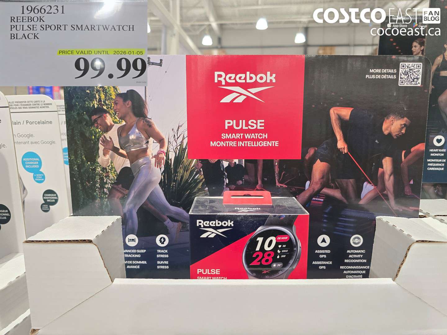 1966231 REEBOK PULSE SPORT SMARTWATCH BLACK $99.99