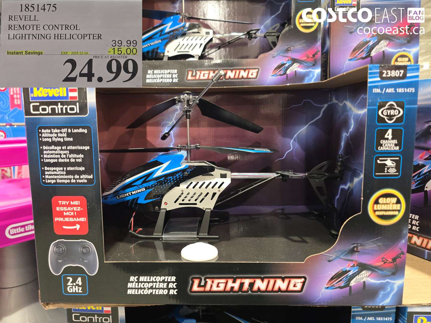 1851475 REVELL REMOTE CONTROL LIGHTNING HELICOPTER ($15.00 INSTANT SAVINGS EXPIRES ON 2025-12-14) $24.99