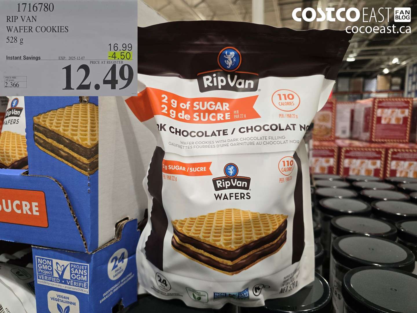 1716780 RIP VAN WAFER COOKIES 528 G ($4.50 INSTANT SAVINGS EXPIRES ON 2025-12-07) $12.49