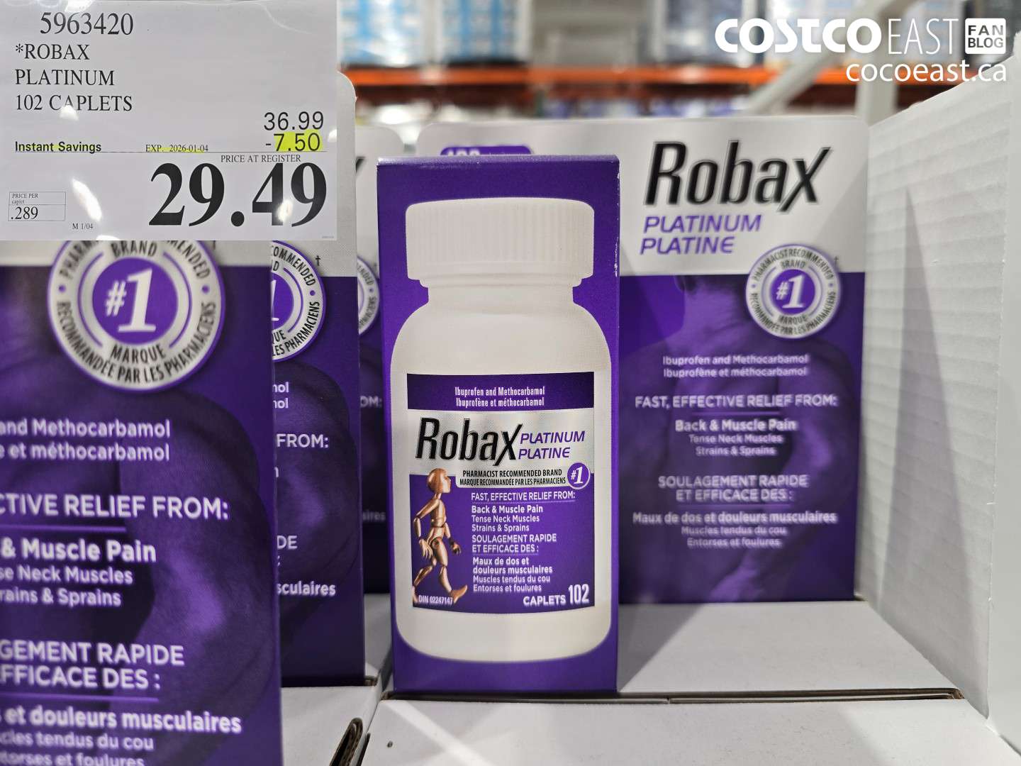 5963420 ROBAX PLATINUM 102 CAPLETS ($7.50 INSTANT SAVINGS EXPIRES ON 2026-01-04) $29.49