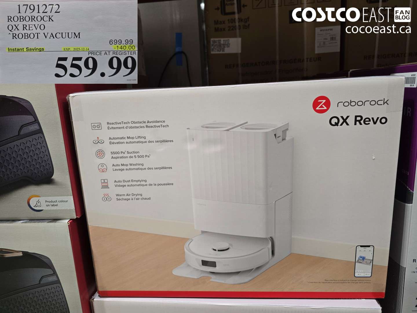 1791272 ROBOROCK QX REVO ROBOT VACUUM ($140.00 INSTANT SAVINGS EXPIRES ON 2025-12-14) $559.99