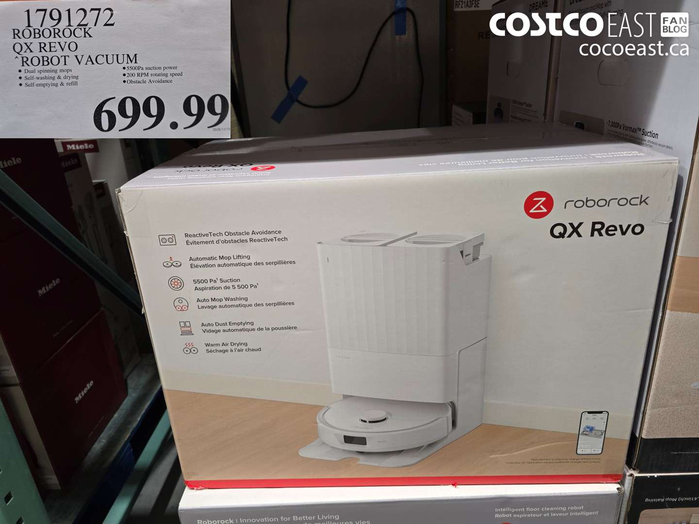 1791272 ROBOROCK QX REVO ROBOT VACUUM $699.99