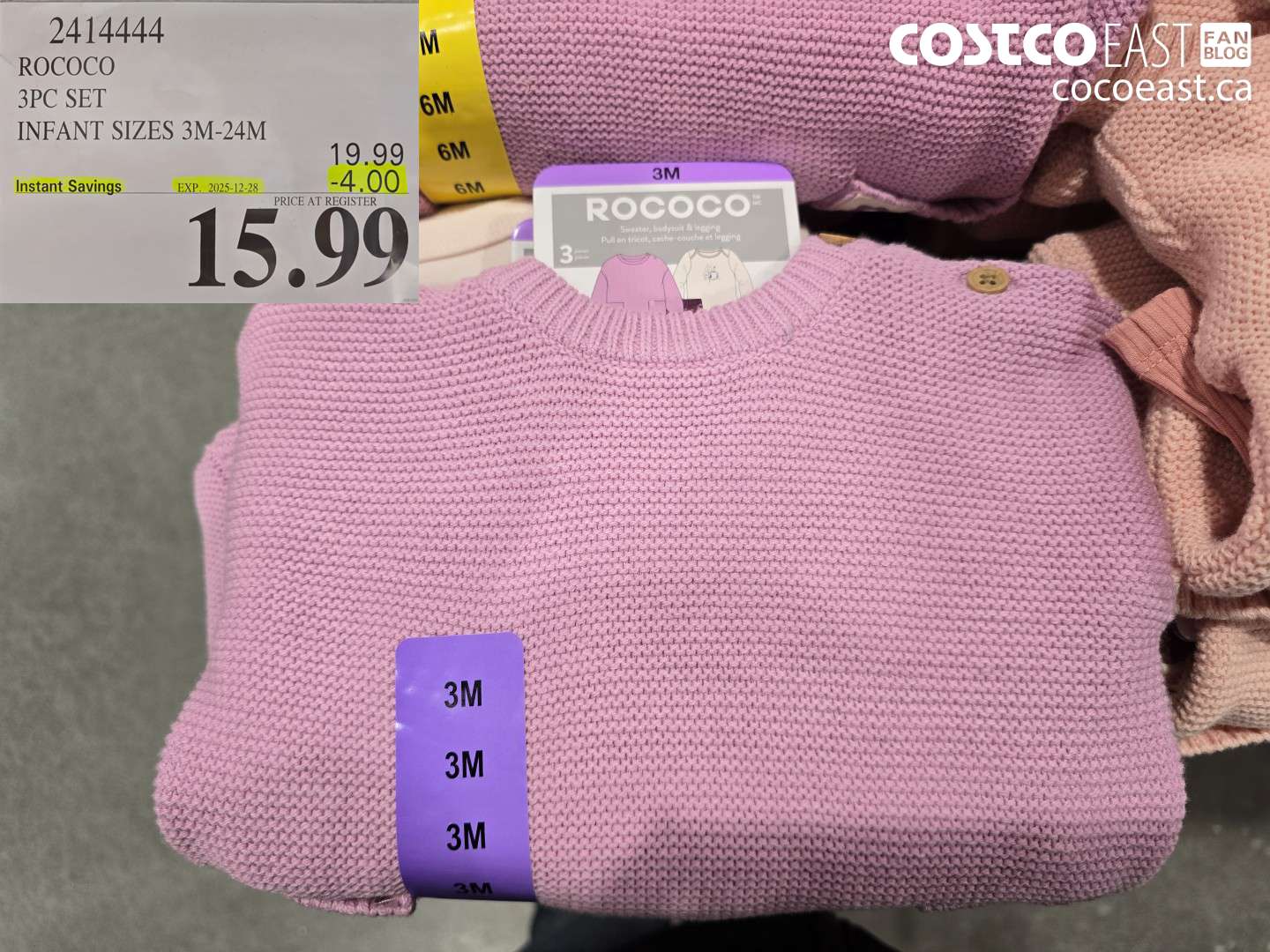 2414444 ROCOCO 3PC SET INFANT SIZES 3M-24M ($4.00 INSTANT SAVINGS EXPIRES ON 2025-12-28) $15.99