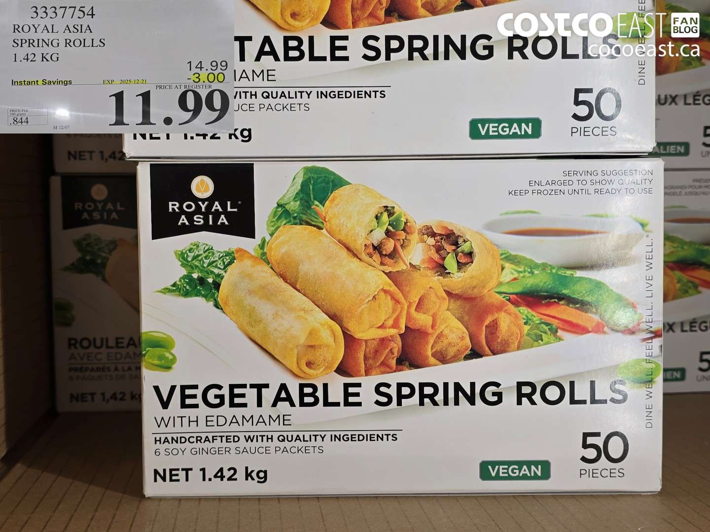 3337754 ROYAL ASIA SPRING ROLLS 1.42 KG ($3.00 INSTANT SAVINGS EXPIRES ON 2025-12-21) $11.99