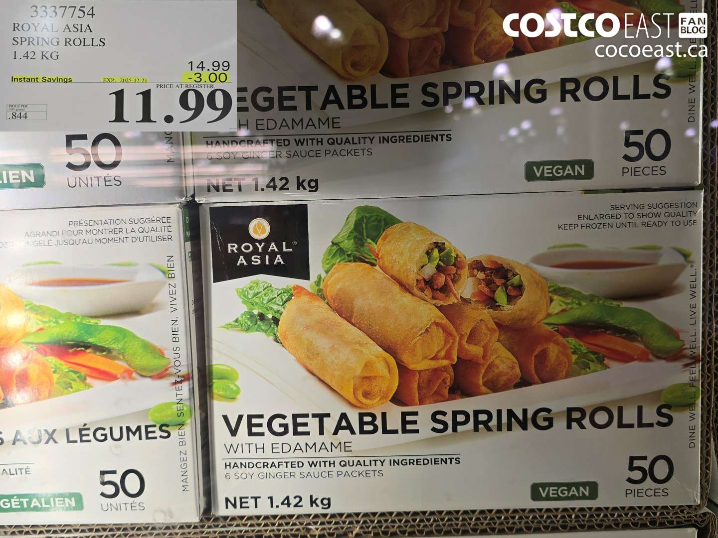 3337754 ROYAL ASIA SPRING ROLLS 1.42 KG ($3.00 INSTANT SAVINGS EXPIRES ON 2025-12-21) $11.99