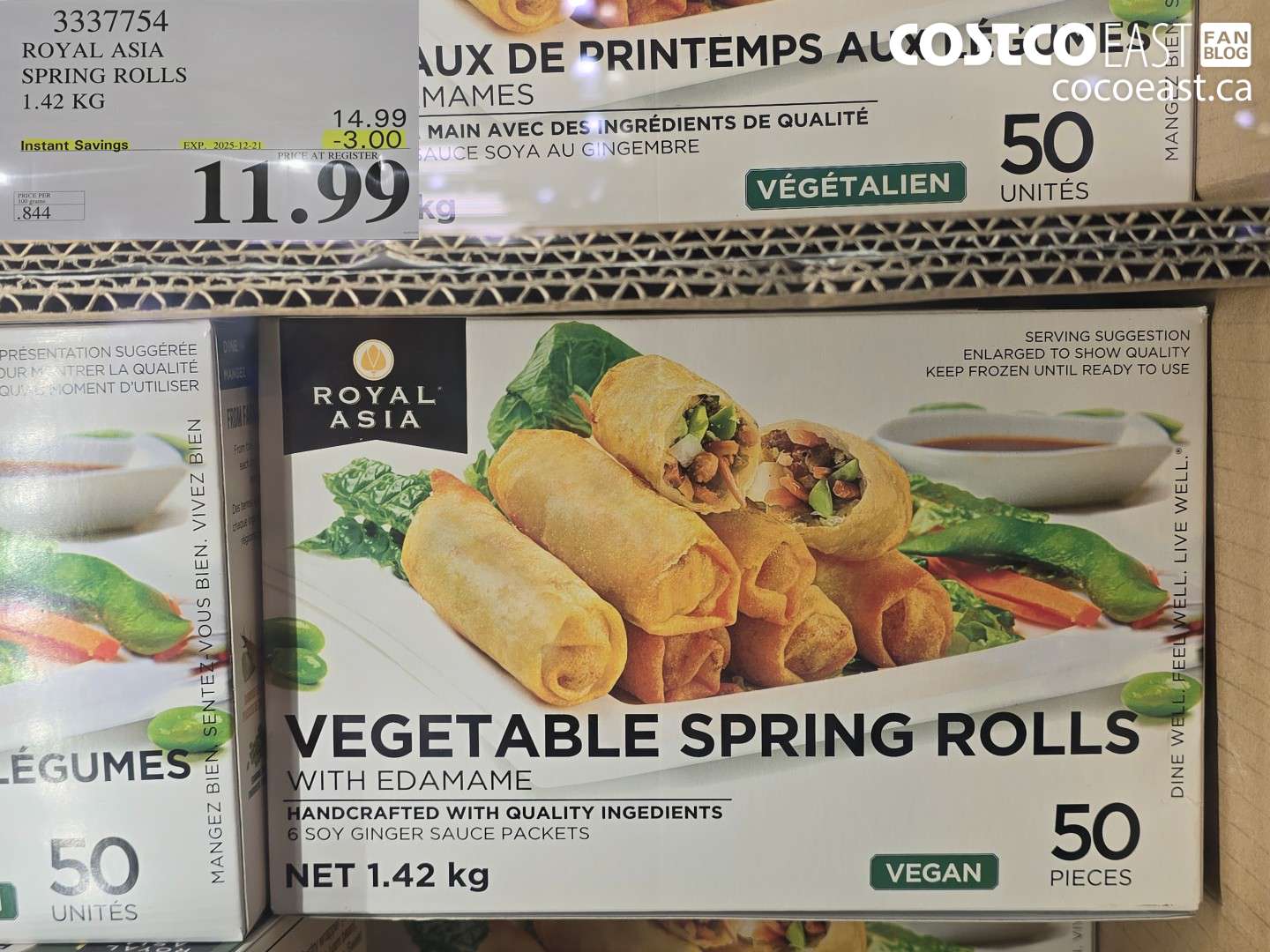 3337754 ROYAL ASIA SPRING ROLLS 1.42 KG ($3.00 INSTANT SAVINGS EXPIRES ON 2025-12-21) $11.99