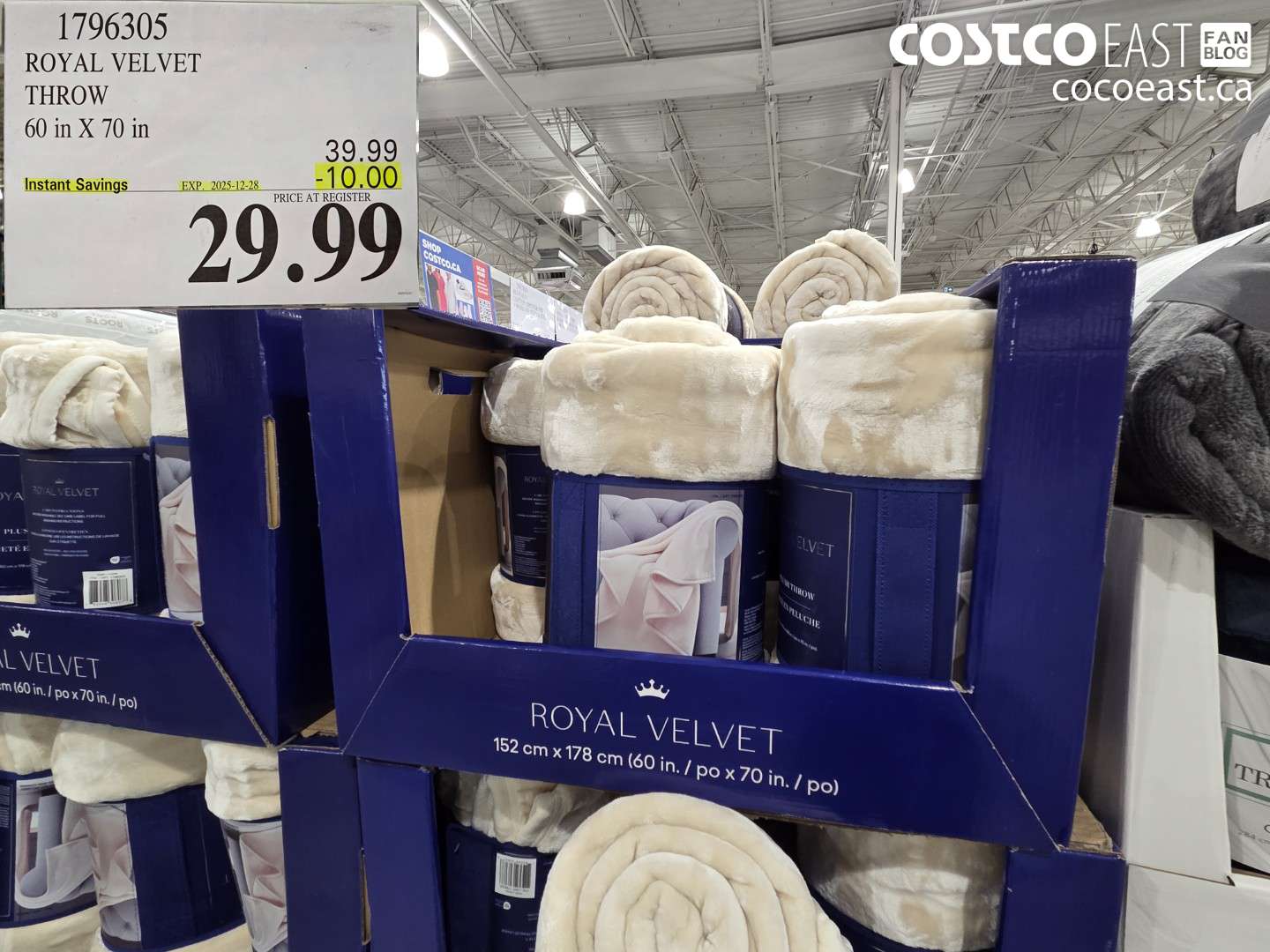 1796305 ROYAL VELVET THROW 60 IN X 70 IN ($10.00 INSTANT SAVINGS EXPIRES ON 2025-12-28) $29.99