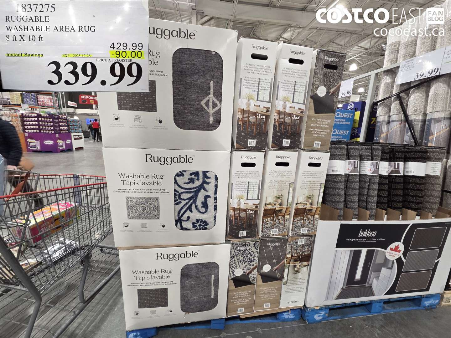 1837275 RUGGABLE WASHABLE AREA RUG 8 FT X 10 FT ($90.00 INSTANT SAVINGS EXPIRES ON 2025-12-28) $339.99