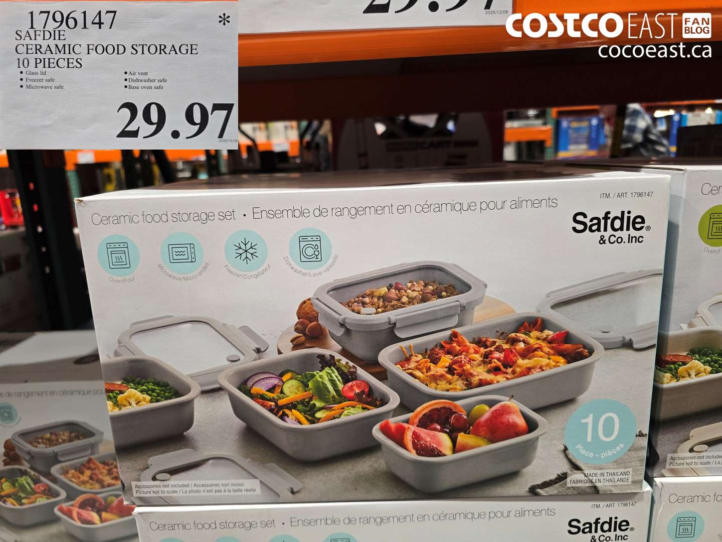 1796147 SAFDIE CERAMIC FOOD STORAGE 10 PIECES $29.97