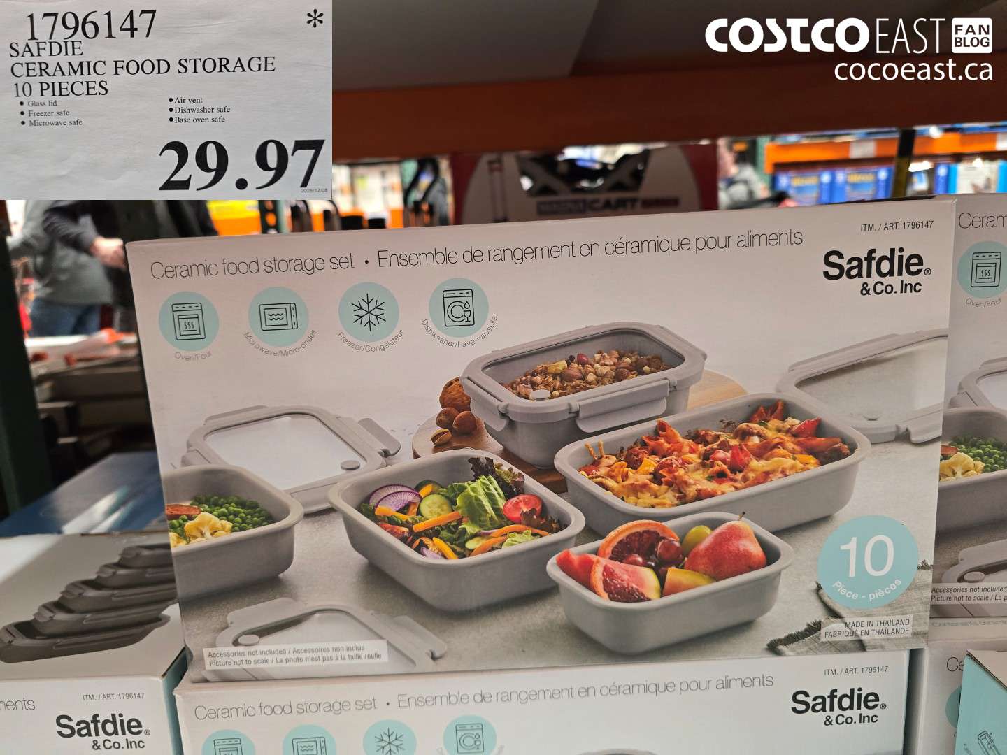 1796147 SAFDIE CERAMIC FOOD STORAGE 10 PIECES $29.97