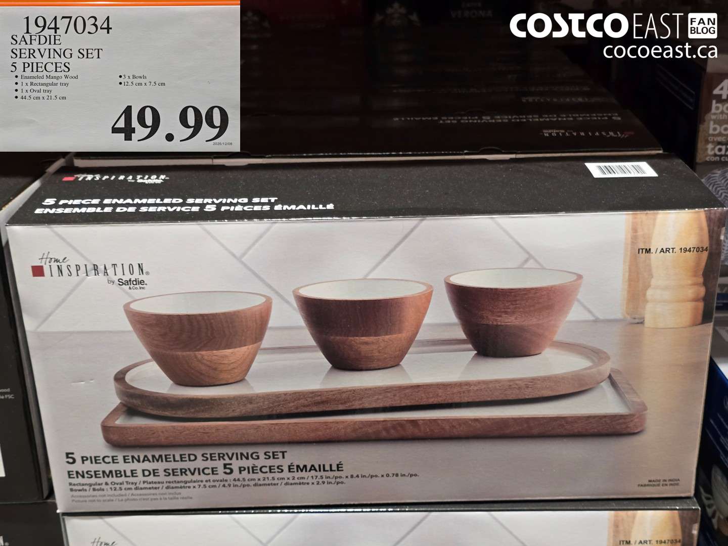 1947034 SAFDIE SERVING SET 5 PIECES $49.99