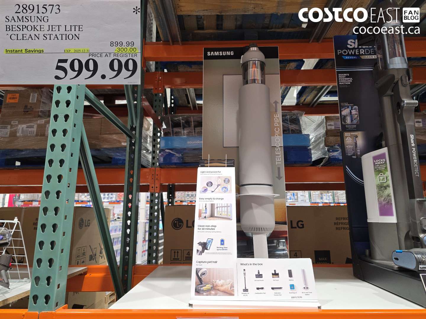 2891573 SAMSUNG BESPOKE JET LITE “CLEAN STATION ($300.00 INSTANT SAVINGS EXPIRES ON 2025-12-31) $599.99